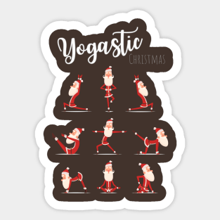 Yogastic Christmas Sticker